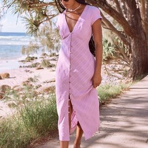 Pink midi dress